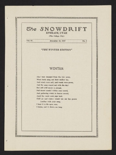 Snowdrift 1927