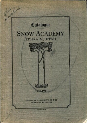 Snow College Catalogs 1910-1911